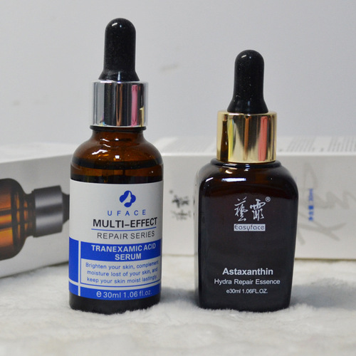 Yi Fei Astaxanthin Essence, Eupheus Tranexamic Acid Essence, multi-effect repair, hydration, moisturizing and skin brightening