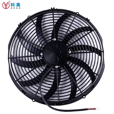 Factory Direct Sales 16-Inch 80W90W120W Straight-Blade Curved-Blade Universal Car Cooling Ultra-Thin Electronic Fan (Fan)
