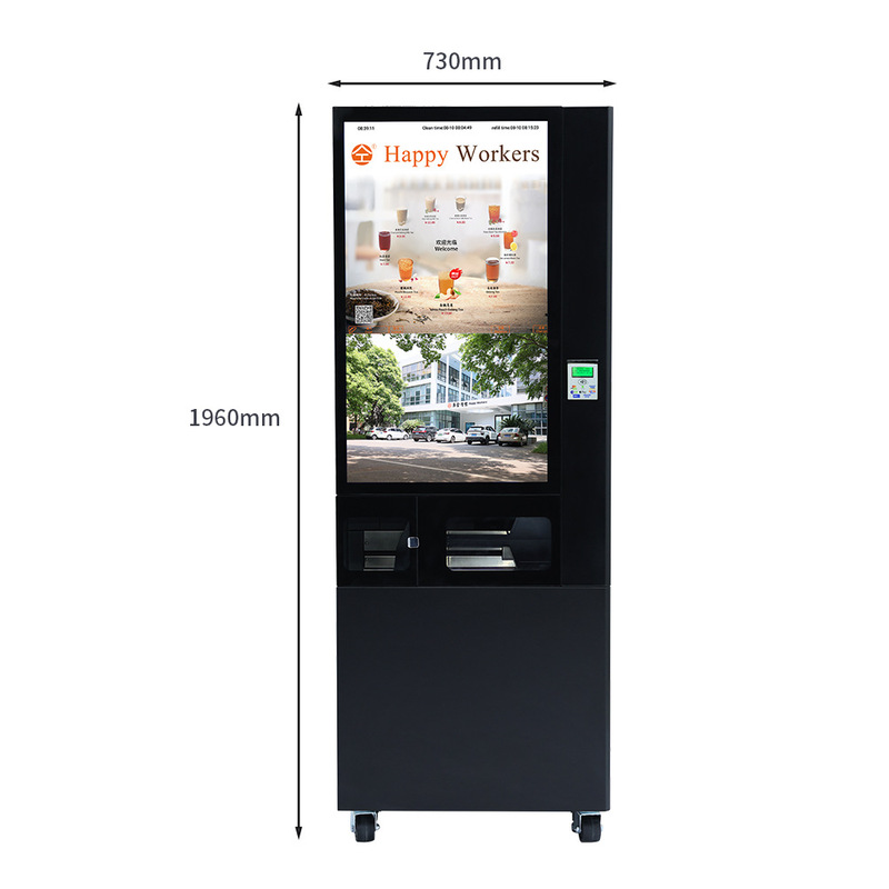 Ningbo Lexu Fully Automatic Tea Vending Machine Built-In Ice Machine Unmanned Self-Service Instant Heating Tea Drink Sales