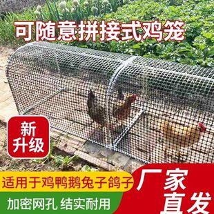 走地鸡笼隧道养鸡笼子庭院户外跑道农家溜达鸡舍散养鸡养殖组装笼-阿里巴巴