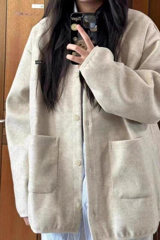 大码美式复古卫衣外套女春秋秋新款工装棒球服慵懒风休闲开衫上衣|undefined