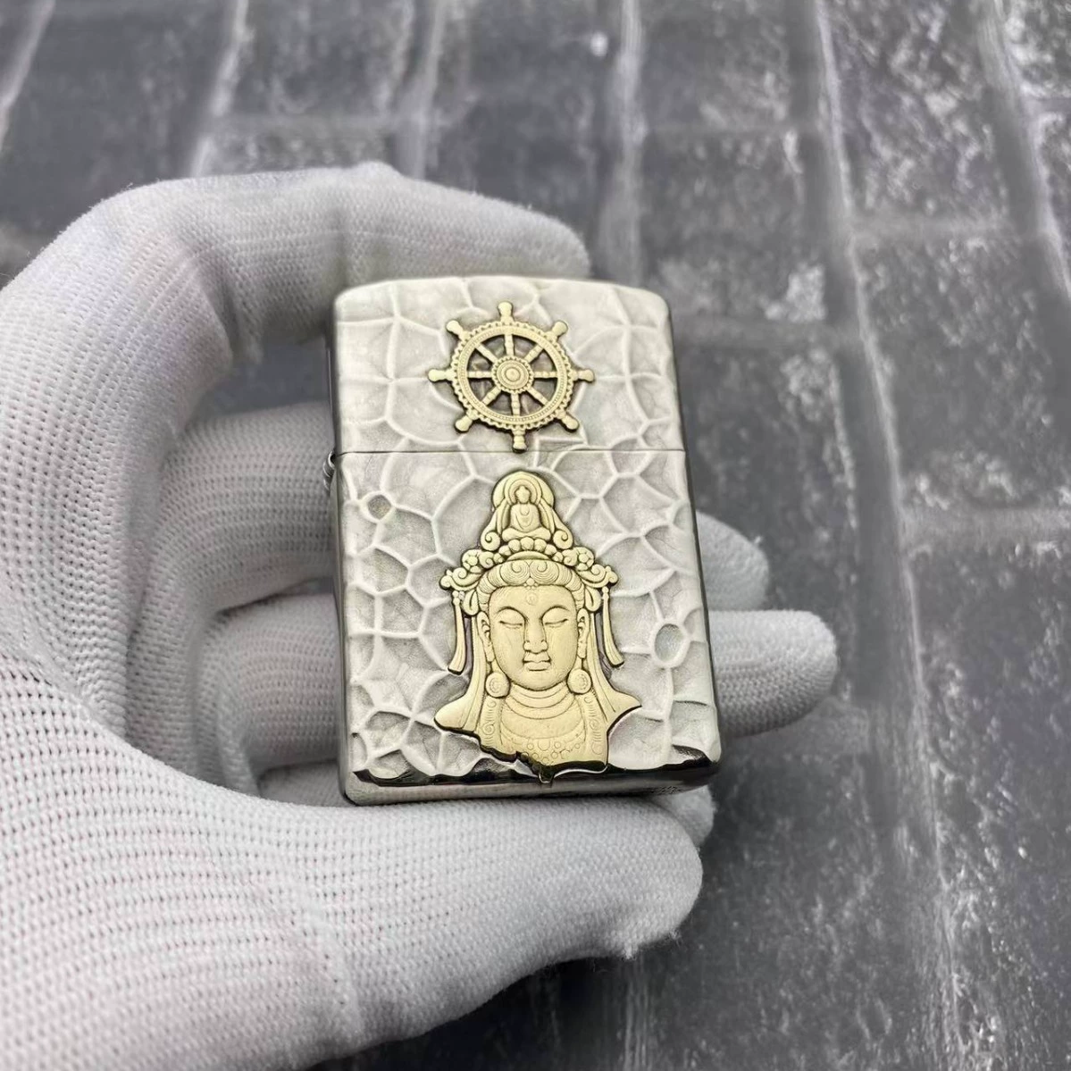 ZORRO керосиновая зажигалка Zoro из брони 902s инкрустированная рыба-дракон ветрозащитная зажигалка оптом