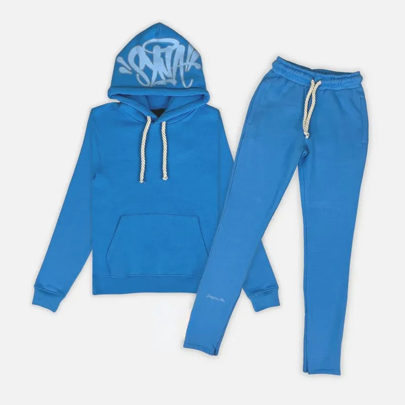 SynaWorld sudadera pantalones de chándal de dos piezas y2g carta bordado oversized HOODIE sweatpants traje
