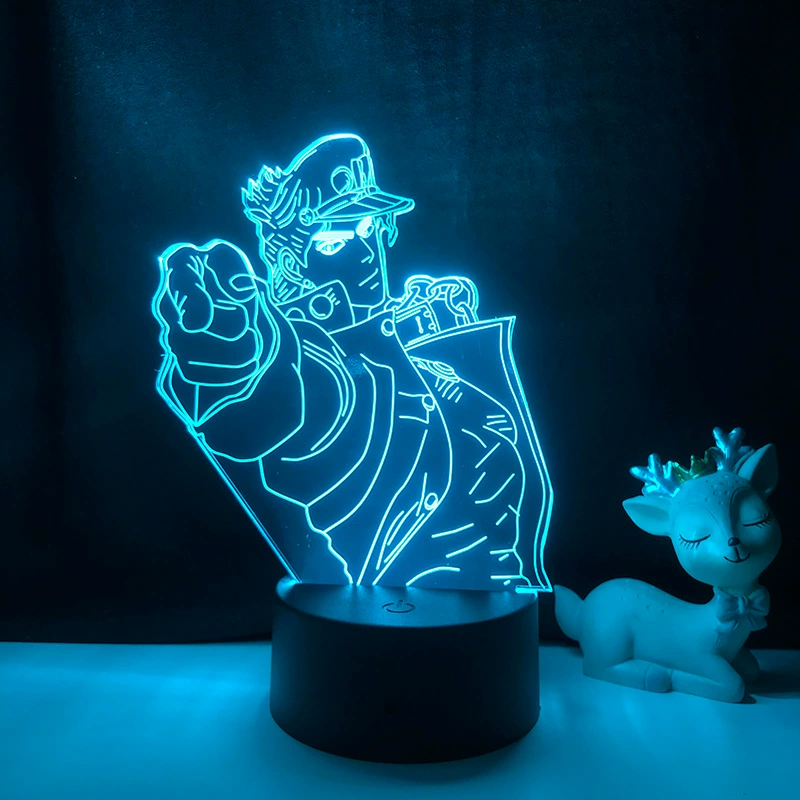 Jojo Bizarre Adventure 3D ночной светильник для спальни декоративный лампа