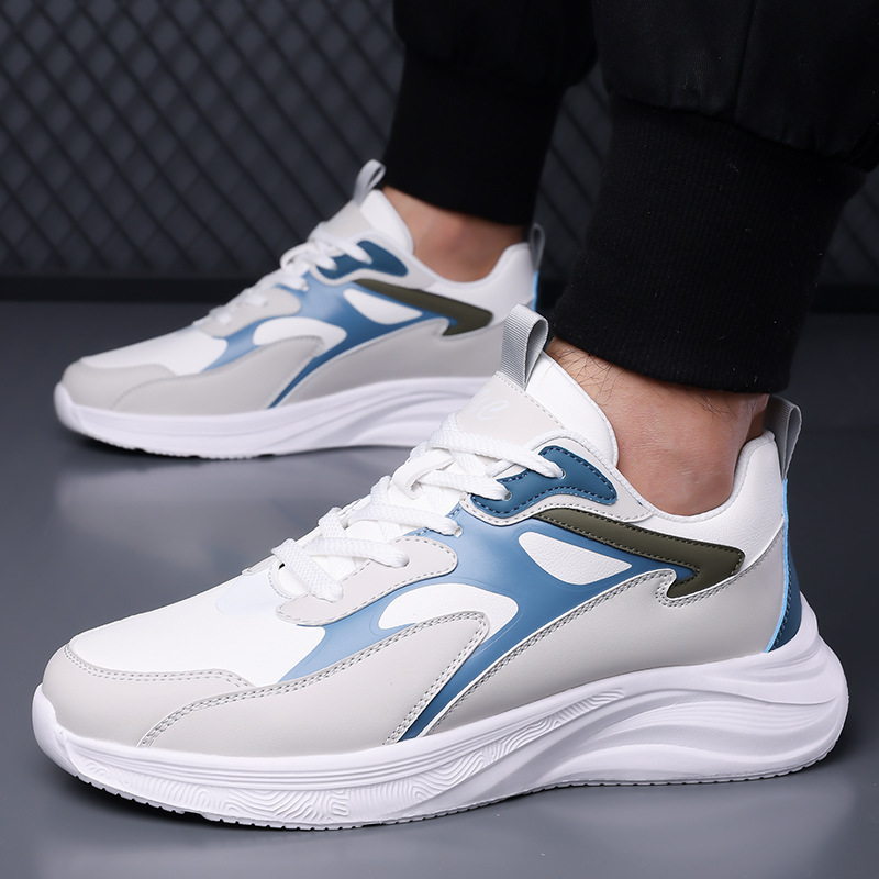 Stylische Herren Sneaker Mit Rutschfester Plateausohle_voghion.com