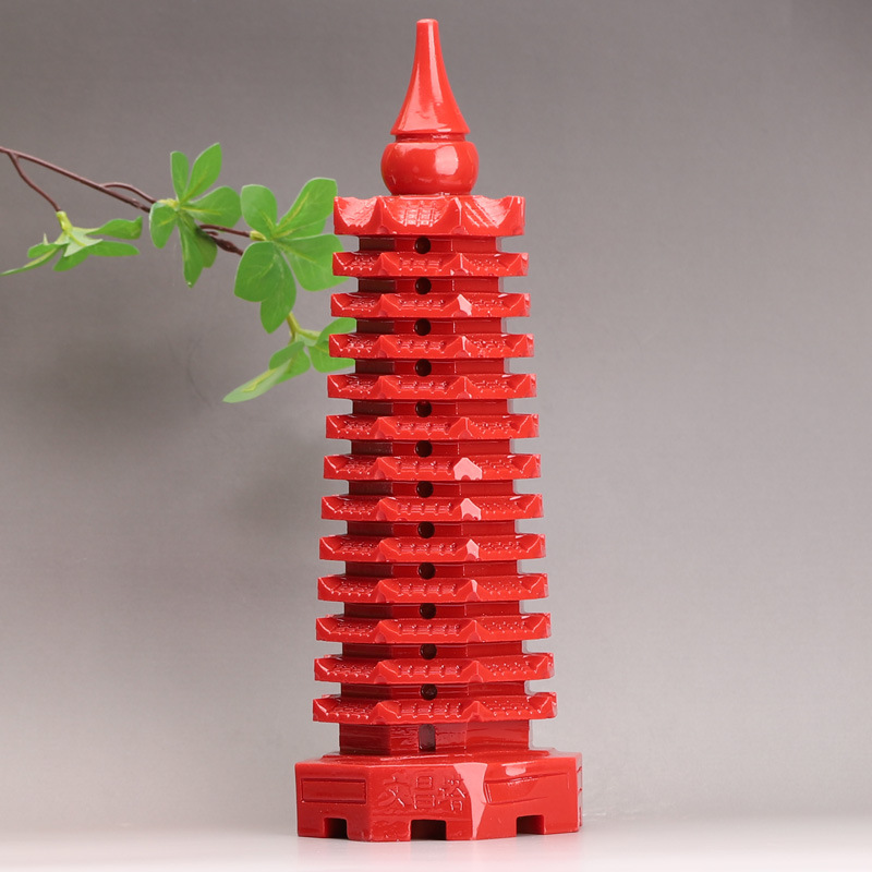 红砂大号红色13层文昌塔红砂摆件家用宝塔客厅装饰书房办公室
