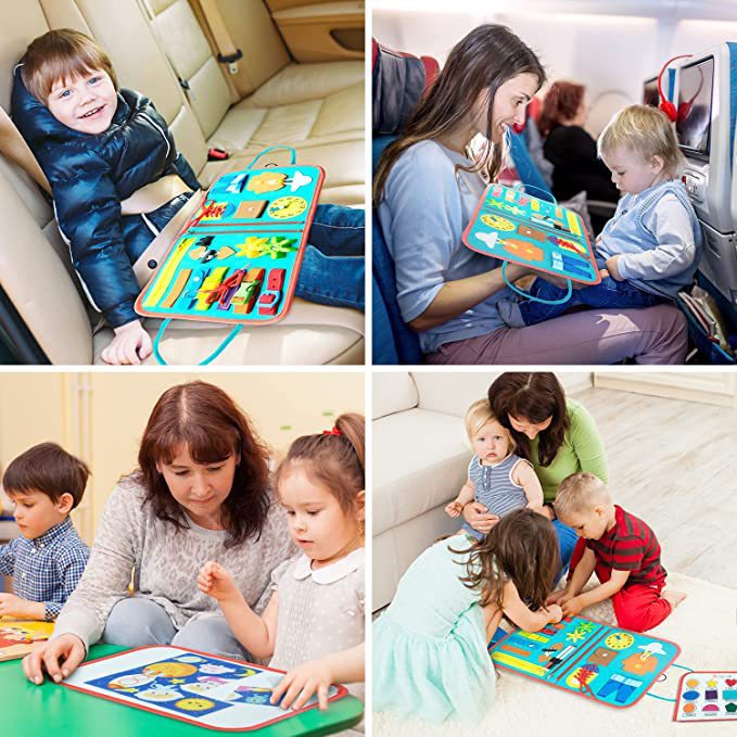 Nuevo tablero de aprendizaje educativo Montessori transfronterizo tablero de tocador de aprendizaje infantil fieltro juguetes educativos educación temprana tablero ocupado