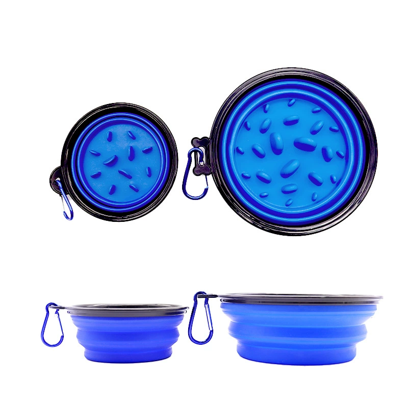 Собачий тазик силиконовый питомец медленная пища миска Собака складывает собачью миску с кормом для собак