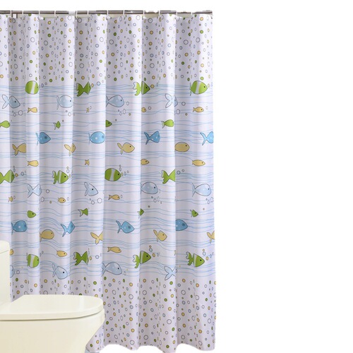 Xiaoyu Bathroom Thickened Bathroom Shower Curtain Cloth Cartoon Curtain Hanging Curtain Shower Curtain Partition Curtain Cross-Border Amazon