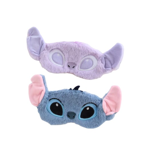 Japanese-style cute cartoon plush embroidery three-eyed light-blocking travel eye mask with flowers and a little bear for napping and sleeping