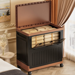 超大号放衣服免安装客厅零食翻盖收纳箱儿童玩具翻盖收纳箱储物箱