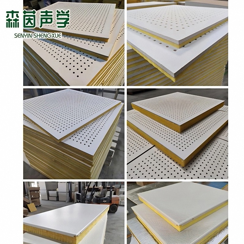 Perforated Paper Composite Gypsum Board Room Sound Absorption and Noise Reduction Ceiling Irregular Round Hole Fiber Cement Board Perforated Paper Composite Gypsum Board Room Sound Absorption and Noise Reduction Ceiling Irregular Round Hole Fiber Cement Board