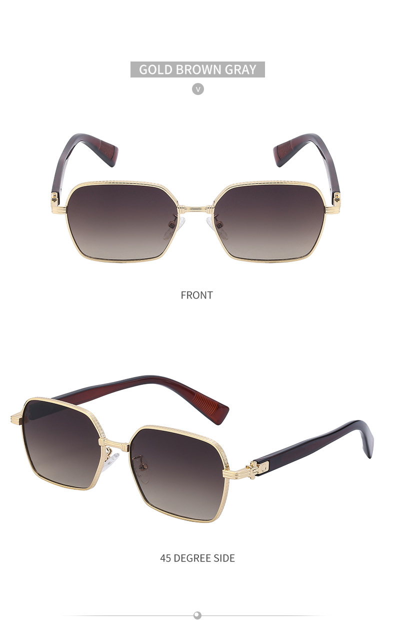 Men's Fashion Geometric Square Sunglasses display picture 9