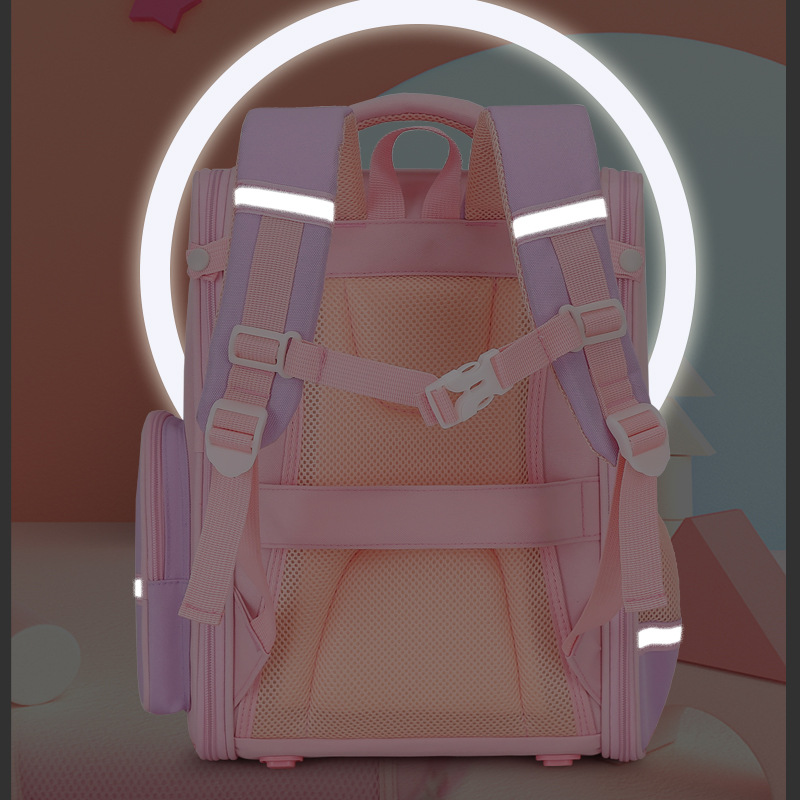 Peces naturales niños y niñas Grado 2-5 Escuela Primaria mochila de reducción de carga ligero de gran capacidad de entrega Linda mochila de una sola pieza