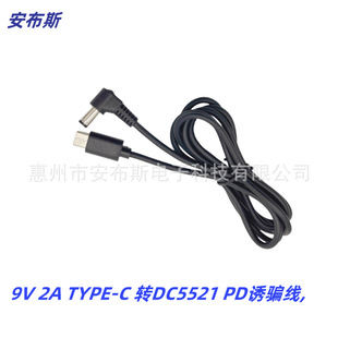 Factory Supply 9V 2A Type-C to Dc5521 Pd Decoy Line 4530 Aircraft Model Fpv Charging Line