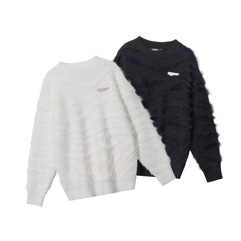 Women's Clothing HeyHenry round neck loose knit sweater autumn and winter new slim casual long sleeve couple sweater trend_voghion.com