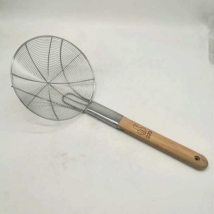 Wooden Handle Wire Leakage Iron Wire Strainer Oil Copy Goods Fried...