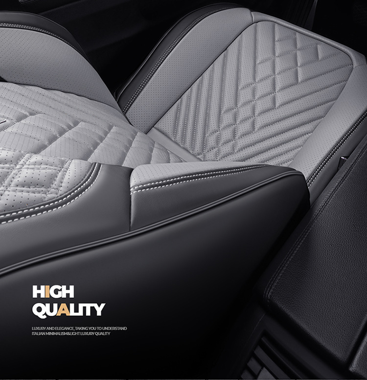 2026 Cross-Border New Product Car Seat Cushion 3D Full-Cover Stereo Napa Leather Seat Cover Lumbar Cushion Universal Seat Cushion for All Seasons