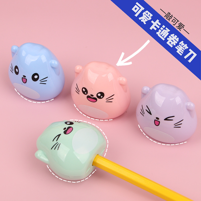 Dibujos animados mini lápiz sacapuntas Escuela Primaria kindergarten creativo lápiz sacapuntas niños sacapuntas lindo papelería al por mayor