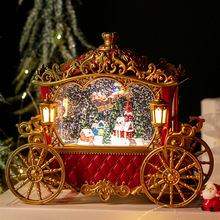 圣诞礼物八音盒马车老人飘雪音乐盒水晶球儿童生日礼物女生礼品