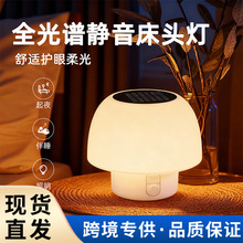 太阳能灯台灯卧室床头小夜灯跨境亚马逊LED氛围防水庭院灯USB两充