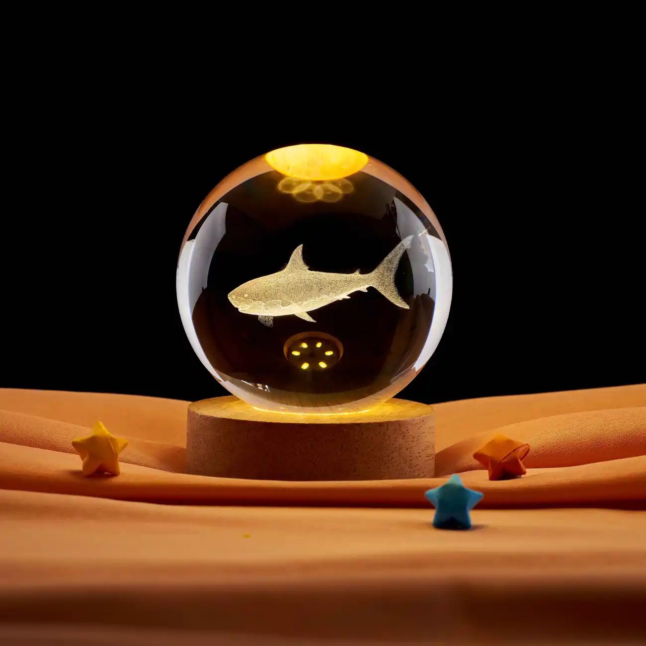 Estrella de noche lámpara de cristal bola de regalo de cumpleaños creativo para chicas para enviar a amigos de clase significativos novio decoración de mesa