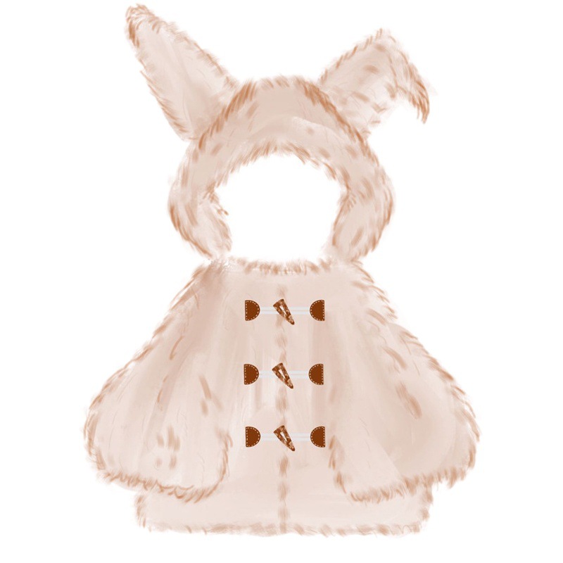 Abrigo Peludo Lolita con Capucha de Cachemira para Invierno image 1