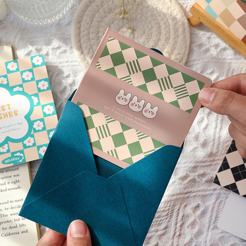 Checkerboard simple greeting card i small fresh creative ns style advanced handwritten birthday wishes diy handmade couple thank you