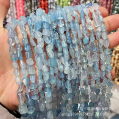 Jingde ジュエリー 5-8 ミリメートル天然アクアマリン不規則な DIY ジュエリーブレスレットアクセサリー不定形卸売
