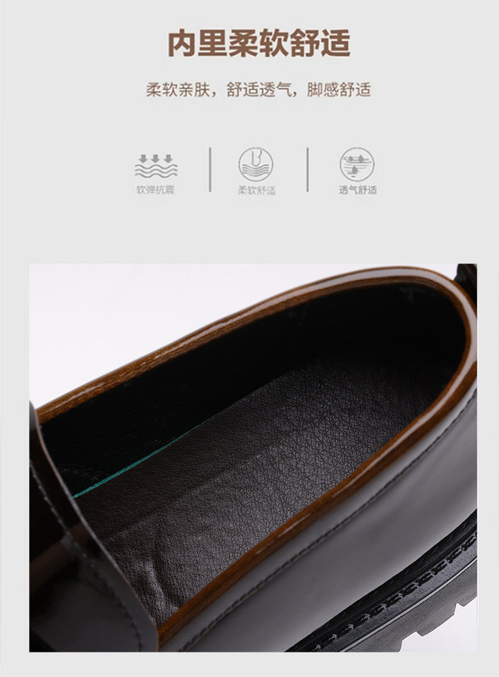 Bốt Martin nam cổ thấp mũi tròn độn đế, phong cách Anh Quốc casual, thoáng khí, chống trượt — Màu nâu, màu đen chi tiết 12
