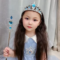 Детская корона Обруч для волос Frozen Волшебная палка Скипетр Фей Палка Принцесса Дресс-игрушка для девочек Корона для волос