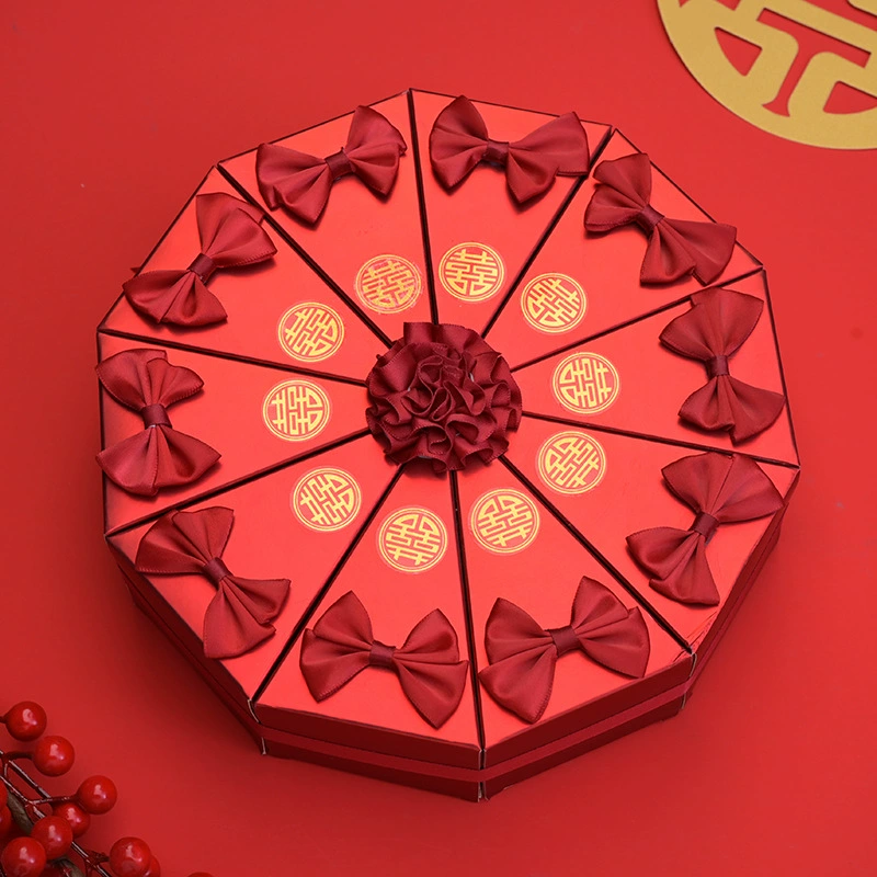 Свадебная коробка конфет, складная, готовая, европейский торт, круглый свадебный конфет, креативный стол, треугольная коробка конфет, свадебная