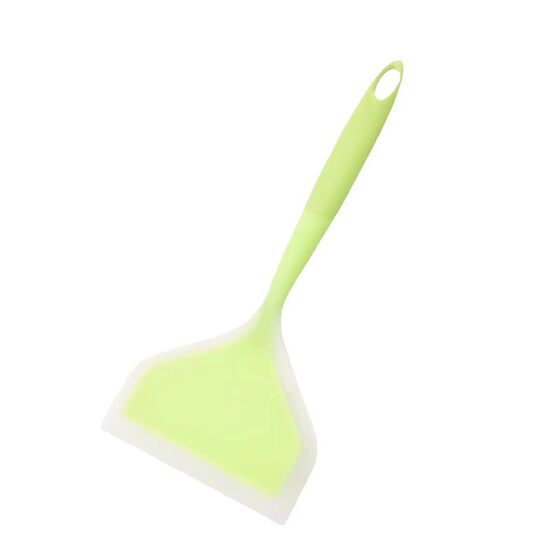 Factory in stock High Temperature Resistant Silicone Wide Mouth Pancake Pancake Translucent Jade Pot Shovel Household Kitchen Utensils