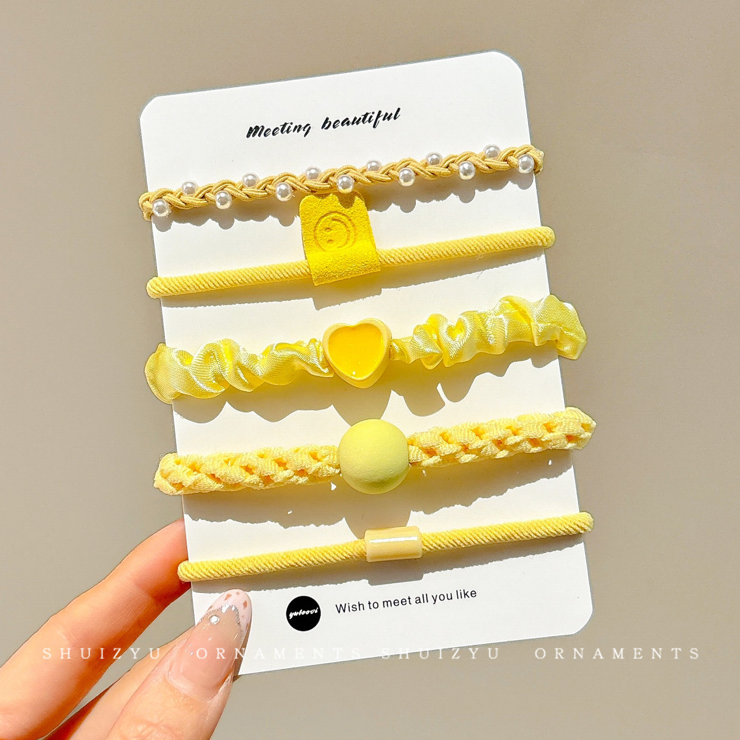 Caricatura encantadora anillo de pelo pulgar no daña el cabello de los niños correa de correa pequeña cuerda de cabello para niñas cuerda de cabello