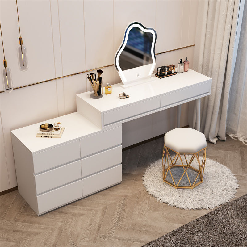 흰색 120cm 테이블 + 캐비닛 + 구름거울 + 새둥지 의자