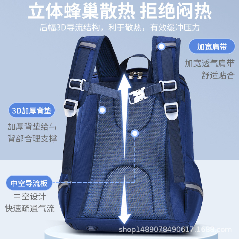 Los hombres de 6-12 años de edad de una sola pieza ligera mochila de los niños abiertos Nueva mochila de dibujos animados para estudiantes de escuela primaria