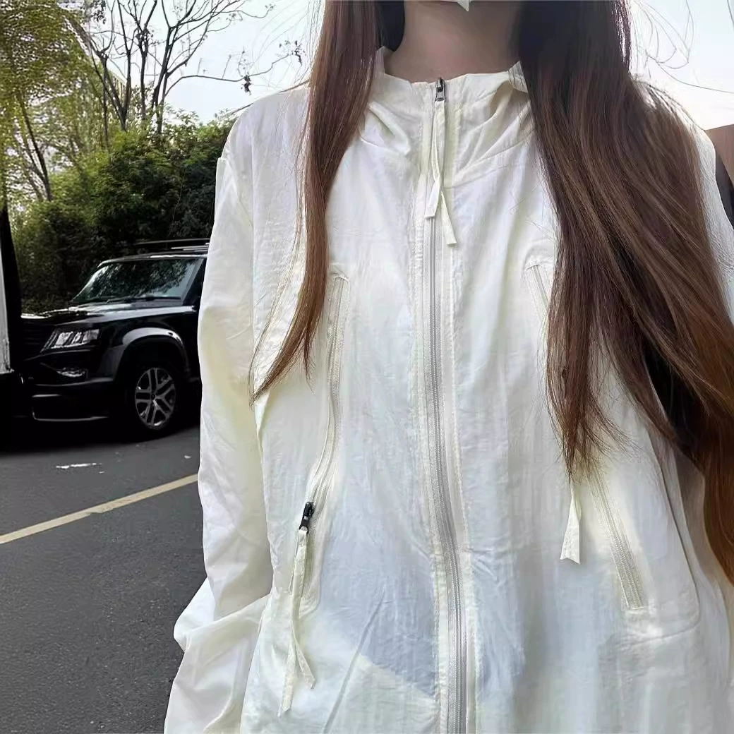 Summer sun protection clothing, thin travel jacket, silk hoody
