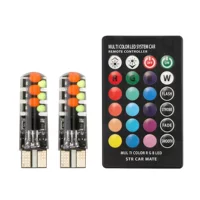 T10RGB индикатор широкий свет COB силиконовый Красочный ремень пульт дистанционного управления модификация вспышки многорежимный Дальний свет атмосферный свет номерного знака