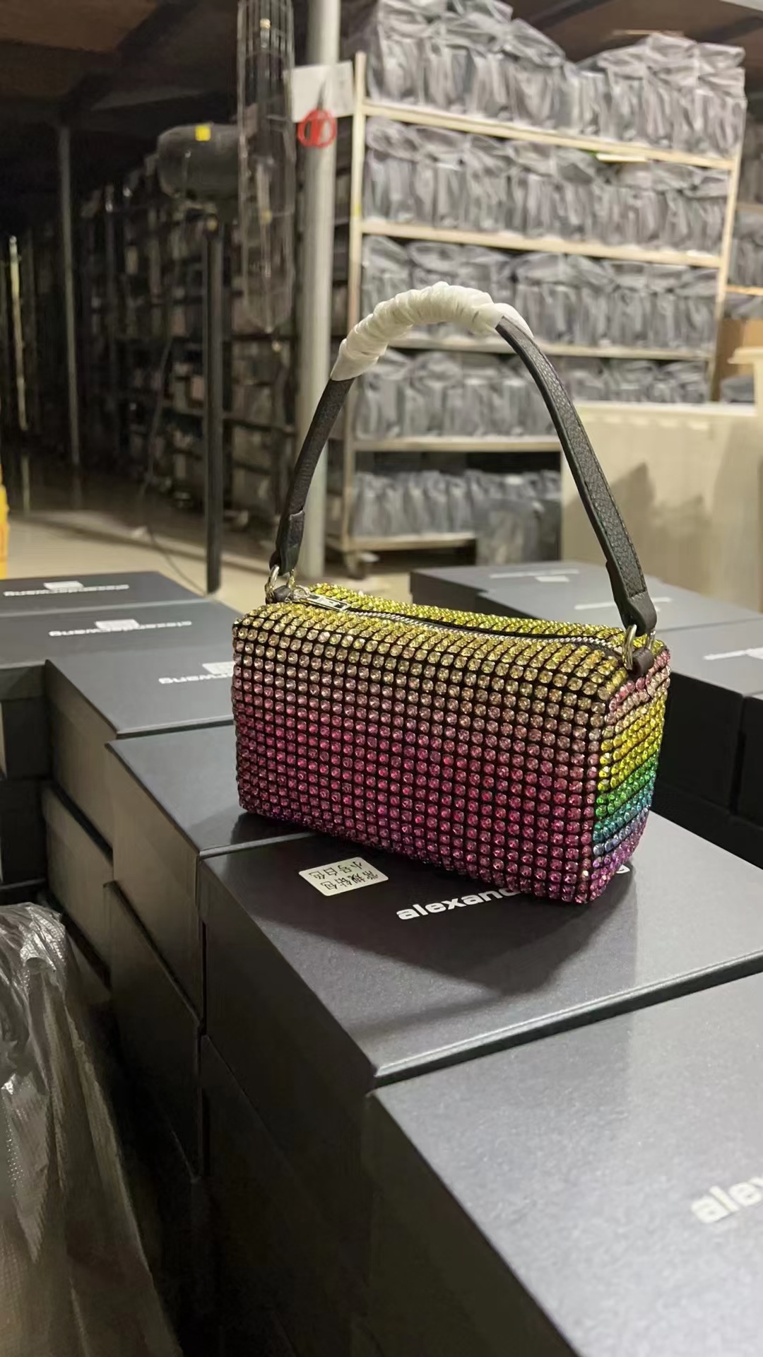 Bolsa de gala bolsa de mujer llena de diamantes bolsa de cubo con diamantes 2022 bolsa de mujer crossbody gran rey bolsa de diamantes pic 7