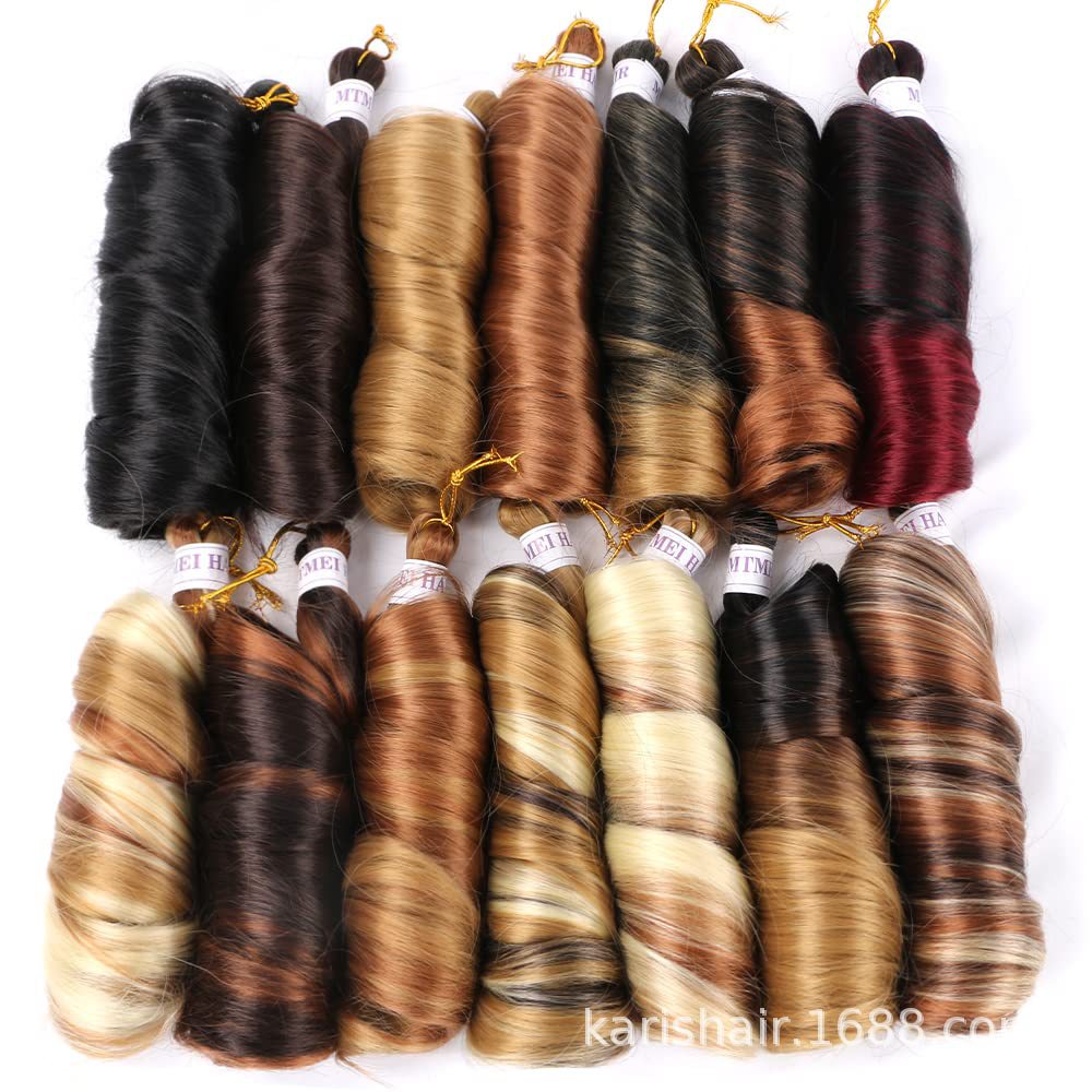 Tubo único rollo grande trenza suelta pelo de fibra química pelo crochet trenza Africana sucio trenza peluca