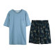 Summer pajamas men's flower pants short-sleeved homewear light break new outdoor homewear loose plus size pajamas