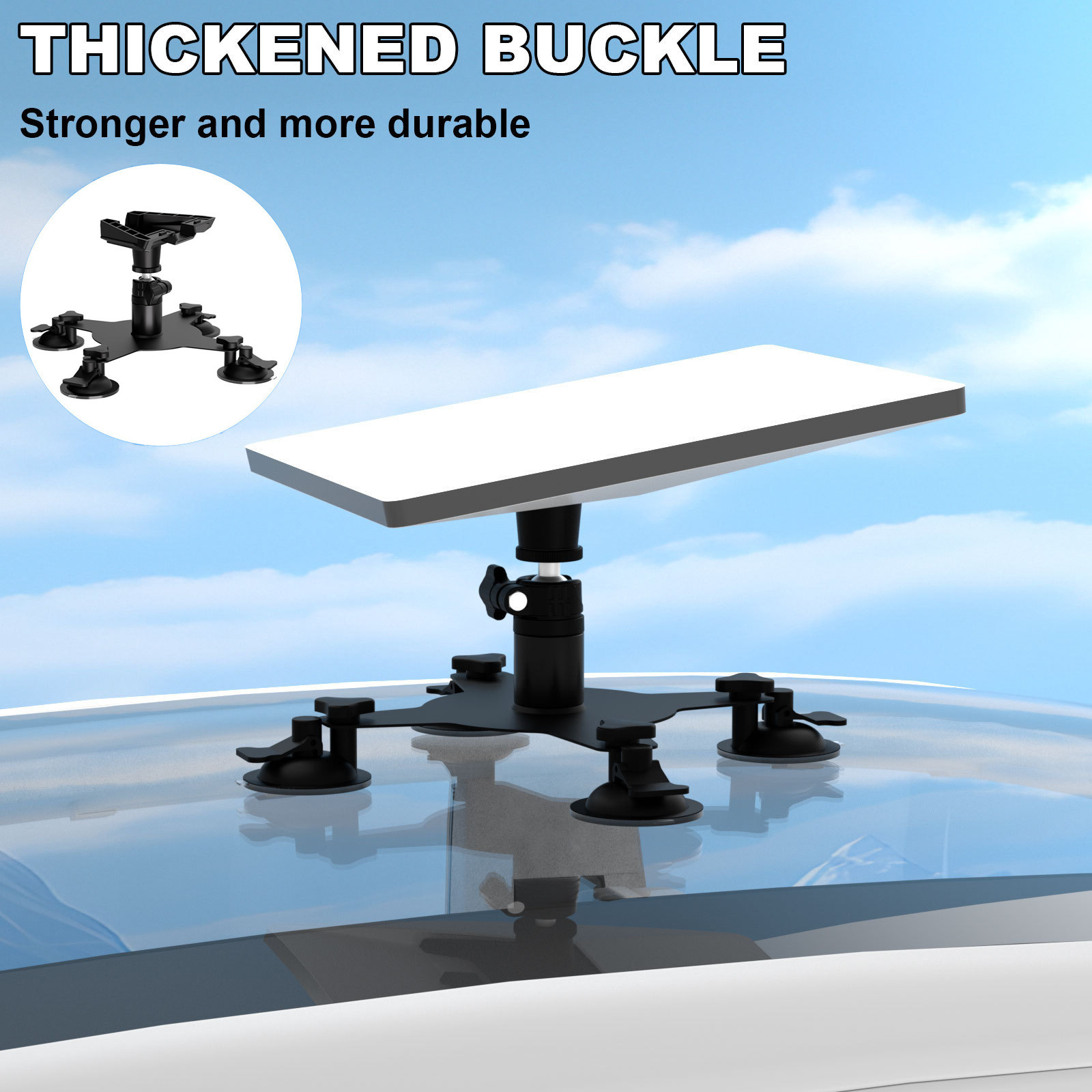 Amazon cross-border in-stock car roof mount with suction cup, plastic base, universal for mini cars and boats