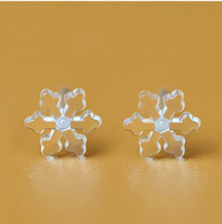 Transparente del oído del palillo del oído no alérgicos espárragos del oído PIN de resina de la carcasa de perforación del oído espárragos DIY accesorios de la joyería del oído