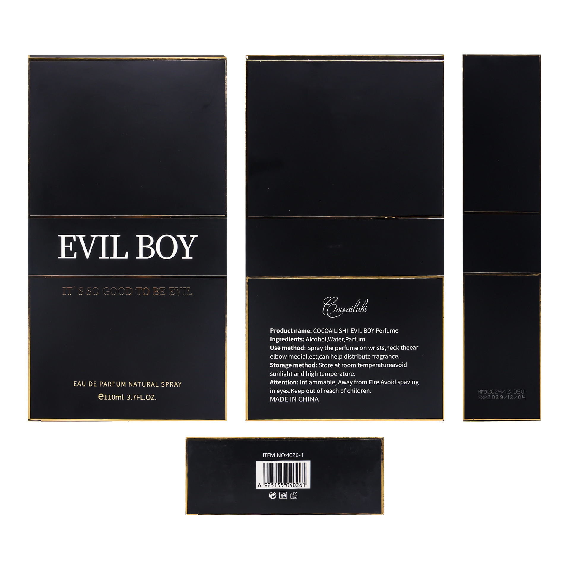 Perfume para hombre BADBOY Lightning, 110ml, fragancia duradera, venta al por mayor