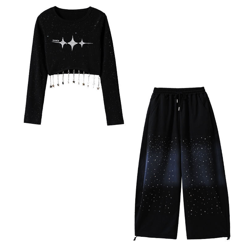 Trajes de jazz para chicas chicas de moda para chicas de moda para niños de baile callejero trajes de espectáculo de Año Nuevo para niños