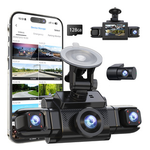 Cross-Border Rexing Driving Recorder D435 Four-Lens High-Definition Night Vision Wide-Angle Monitor Collision Lock Record
