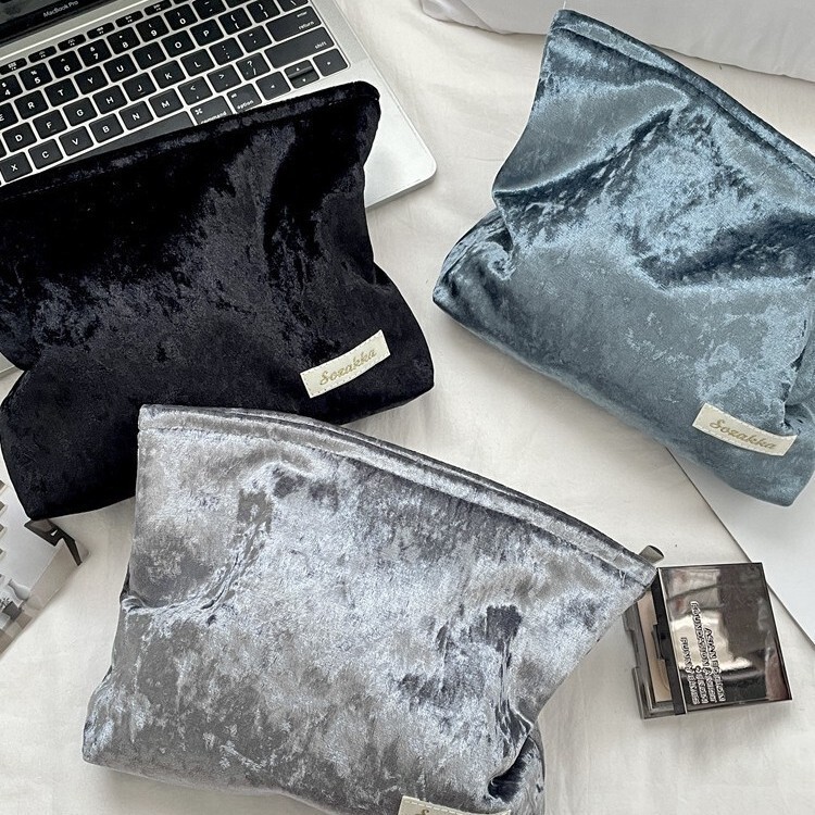 57291 Velvet Cosmetic Bag for Girls, Portable Fashionable Cosmetics Bag, Large Capacity Toiletry Bag, Clutch Bag 57291 Velvet Cosmetic Bag for Girls, Portable Fashionable Cosmetics Bag, Large Capacity Toiletry Bag, Clutch Bag