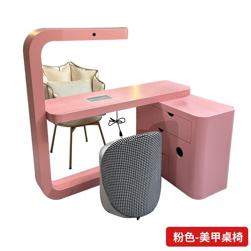 Fabricantes al por mayor mesa de manicuras rosa simple mesa de manicuras de una persona mesa de bordado mesa de manicuras de estudio de manicuras de placa mesa de manicuras