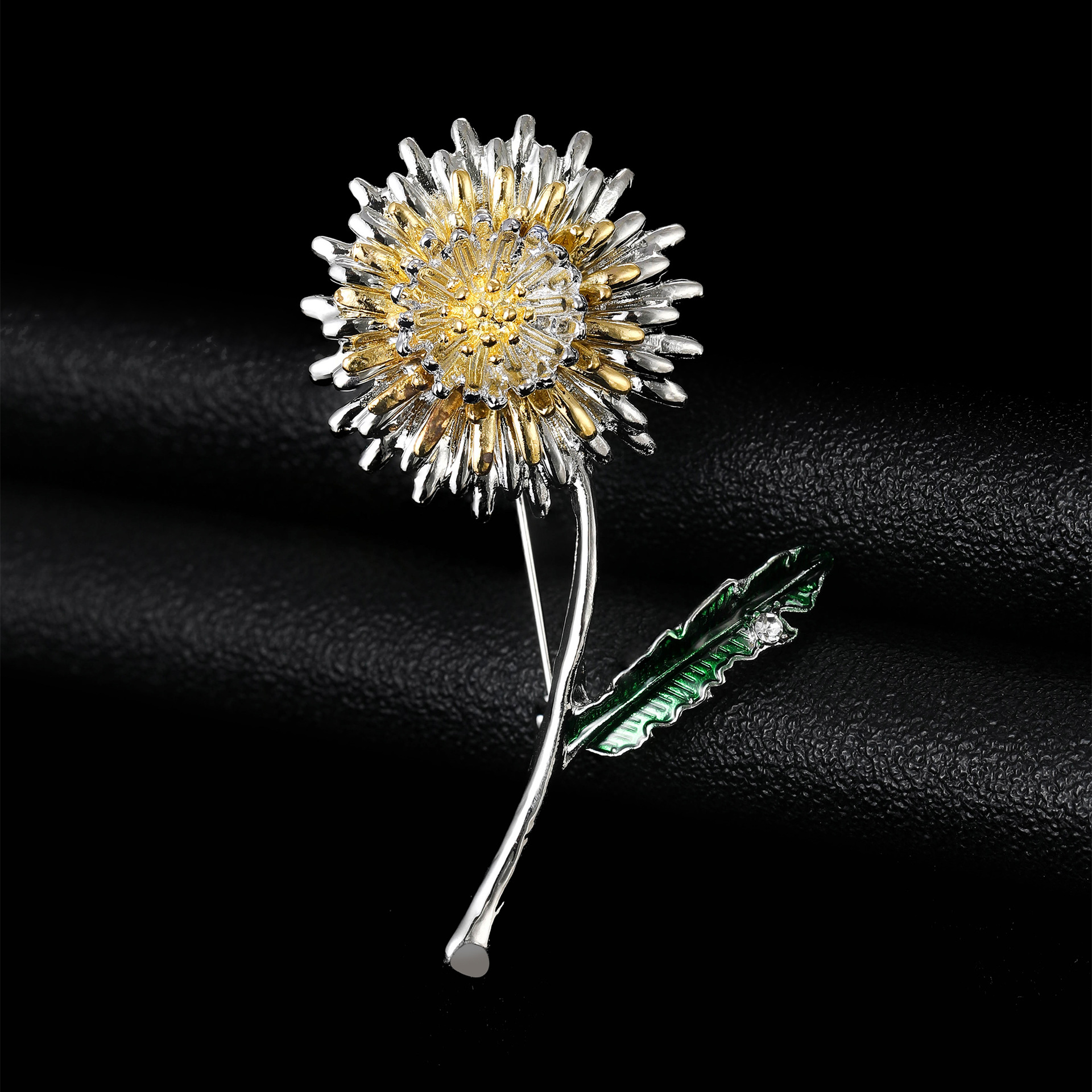 Elegant Simple Style Pin Dandelion Alloy Enamel Inlay Rhinestones Women's Brooches display picture 9