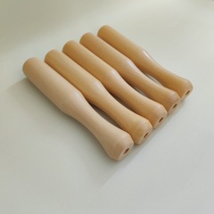 メーカー卸売ハスの木の取っ手の実木の登録審査の木の部品の木製の縄跳びの取っ手の部品の木製品